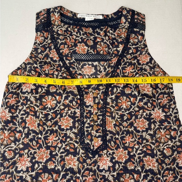 VERONICA BEARD
Leanna Sleeveless Ruffle Minidress In Moonlit Ocean Multi Small. - Picture 15 of 17